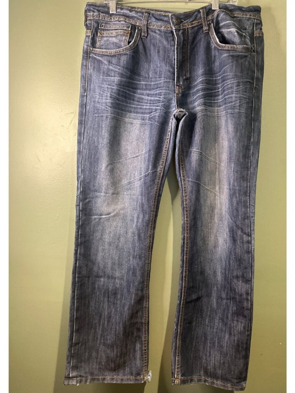Buffalo Jeans Men’s Size 34 Straight Fit Flap Pocket Denim Jeans Good Condition